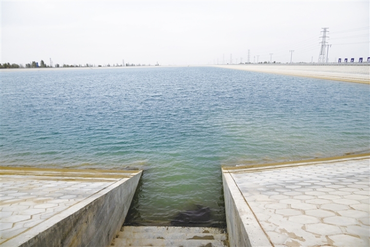 已建成蓄水的敦煌市沙枣墩水库
