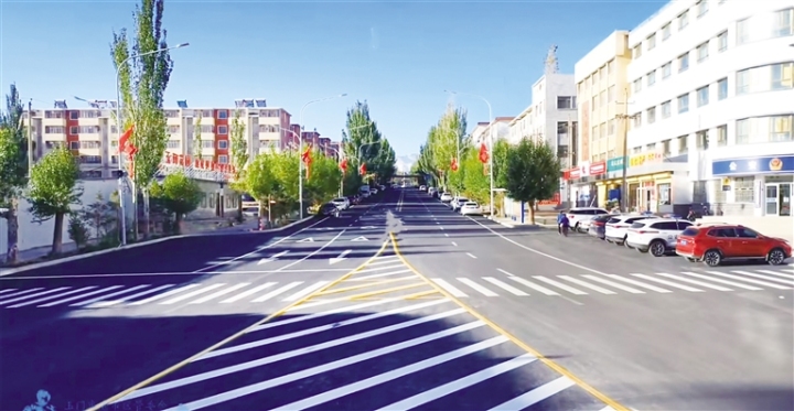 2024年，玉门市老市区实施道路改造工程，铺设路面6.6万平方米。